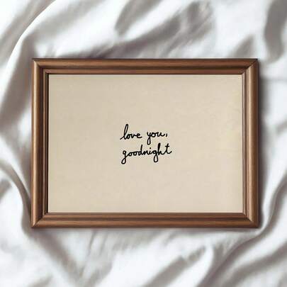 1幅复古语录帆布墙画海报，“我们多么幸运”字体印刷，复古明信片风格，棕色条纹美学墙画，怀旧设计，帆布墙画，适用于房间装饰、卧室、客厅、家居装饰、房间海报、公寓墙画，温馨浪漫语录艺术