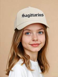 1pc Children's Baseball Cap, 12 Zodiac Animal Patterns, Soft Crown Design, Versatile Sun-Shading Baseball Cap, Quality Curved Brim, Breathable & Non-Stuffy, Suitable For Ages 3-16 - Beige - View 5