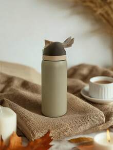 OwaIa Light Brown Large Capacity Stainless Steel Water Bottle, 32oz/945ml With Straw, Exquisite Look, Insulated For Hot&Cold Drinks/Iced Water, Keeps Warm For 24 Hours,For Leisure Work Sports Indoor Outdoor, Perfect Gift Choice - màu nâu - Xem 6