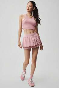 Alo Yoga Double Or Nothing Tennis Skirt Women's Vintage Pink True To Size W6574r - 粉色 - 查看 5