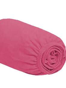 Single Fitted Sheet With Elastic All Around, Micropercal Flex 400 Thread Count, Soft Touch, Single, Double, Queen, King - 玫紅色 - 查看 4