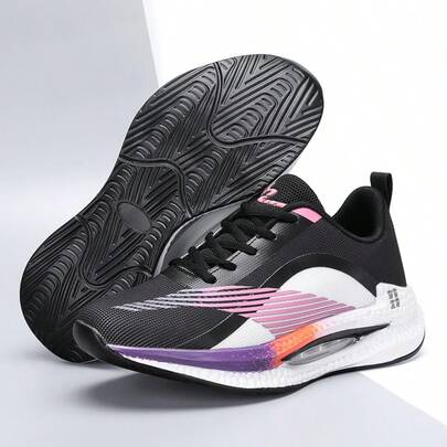 1双男士2026夏季新款网面透气跑步鞋，气垫缓震，情侣旅行运动鞋，学生专业跑步鞋，户外休闲运动健行鞋，马拉松比赛气垫鞋，同款女鞋