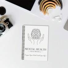 Sổ nhật ký chăm sóc sức khỏe, Sổ kế hoạch tự chăm sóc bản thân dạng bìa cứng, Sổ theo dõi tâm trạng và thói quen, Bài tập chánh niệm và vòng tròn cảm xúc, Sổ tổ chức thói quen tự chăm sóc bản thân, Quản lý lo âu, Văn phòng phẩm - A5 - Xem 3