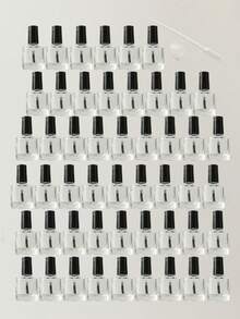 5个/10个/20个/30个/50个装方形透明玻璃可填充指甲油瓶，容量分别为3毫升/5毫升/7毫升/8毫升/10毫升/12毫升/15毫升，便携式美甲样品瓶，带刷子 - 查看 32