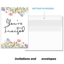 Bộ 1/3/5 thiệp mời sinh nhật chủ đề hoa dại kèm phong bì, phù hợp cho tiệc sinh nhật chủ đề hoa dại mùa xuân/hè, nội dung có thể tùy chỉnh. - A - Xem 4