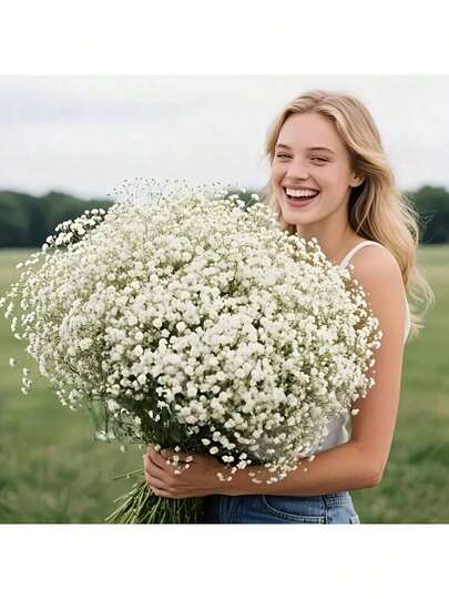 10/20/30/50 bông hoa baby's breath nhân tạo, bó hoa giả lãng mạn dùng để trang trí nhà cửa, đám cưới và tiệc tùng, làm vật trang trí bàn và đạo cụ chụp ảnh, chất liệu không phai màu, món quà tuyệt vời cho Ngày của Mẹ và Ngày của Cha.