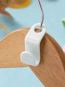 20pcs Mini Hanger Connectors - Stackable Plastic Hanger Storage Accessories. These Reinforced Plastic Connecting Hooks Are Compatible With Various Types Of Hangers, Making Them An Ideal Choice For Wardrobe Organization And Cascading Hangers. Featuring A Stackable Design And Smooth Rounded Surface, These Connectors Are Meticulously Crafted Using Brand New PP Material. - Multicolor - View 8