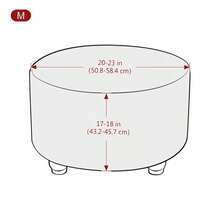 1PC Velvet Round Ottoman Stool Cover For Living Room Stretch Footstool Covers Elastic All-Inclusive Footrest Foot Stool Slipcover - Multicolor - View 3