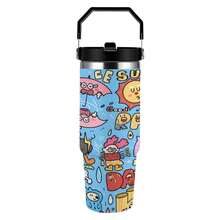 30oz  Have Good Day Stanley Style Tumbler Wrapped Graffiti SGRHO Mug - trắng - Xem 6