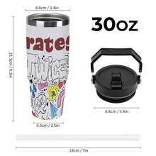 30oz  Strategy Stanley Style Tumbler Wrapped Graffiti SGRHO Mug - 白色 - 查看 2