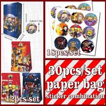 Roblox 12 túi giấy đựng quà/18 sticker, đồ dùng trang trí tiệc, hộp quà, túi chủ đề trò chơi cho tiệc sinh nhật. - Bộ sticker dán túi giấy ROBLO Boy (2 cái/bộ) - Xem 5