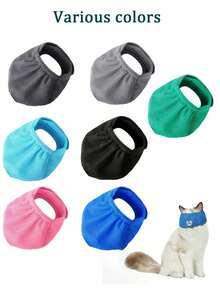 Mặt nạ cho mèo có thể điều chỉnh, thoáng khí, chất liệu polyester, chống cắn, chống liếm, chống ăn, chống la hét, có khóa dán, thích hợp sử dụng hàng ngày, khi đi du lịch, leo núi, trượt tuyết. - Nhiều màu - Xem 5