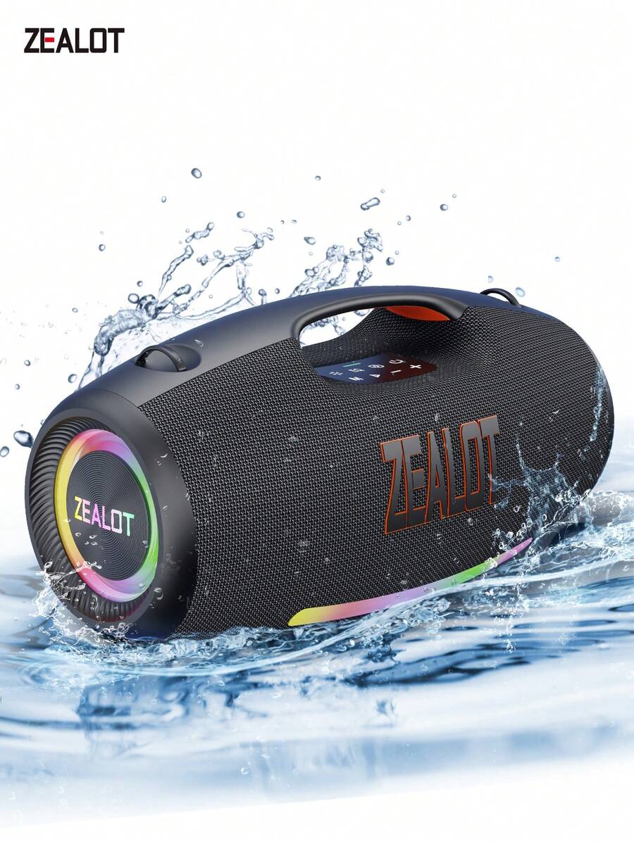 ZEALOT S89 250W Speaker With Maximum Output Power, Wireless Audio, Portable Outdoor Use, RGB Color Lighting, Up To 8 Hours Of Playtime, Supports Mobile Phones, Tablets, Computers And Televisions. SD, USB, AUX, Serial Pairing Function, Suitable For Cars, Outdoor Activities, Camping, Beaches, Family Parties. - S89 - 查看 1