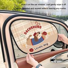 1 chiếc tấm che nắng hình chú chó dễ thương có giác hút, rèm cửa sổ xe hơi gấp gọn, chống tia UV và cách nhiệt. - A - Xem 6