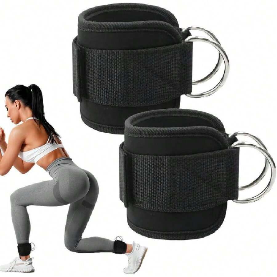 2-Piece Ankle Straps, Adjustable Gym Ankle Straps, Sports Ankle Supports For Cable Machines, For Leg, Hip, And Glute Training, For Men And Women, 44462833 - 薄荷綠 - 查看 1