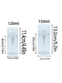 2pcs Nail Art Press Bottle, Alcohol Nail Polish Remover Cleansing Water Refillable Bottle, Large Capacity Makeup Remover Empty Bottle Containers For Cosmetics - View 4