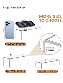 5件套透明亚克力U型展示架 - 可重复使用的纸杯蛋糕架，适用于甜点、珠宝、婚礼自助餐和派对用品。坚固耐用，可调节高度，易于组装。 - 無色 - 查看 6