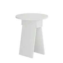 Hanah Home Elegant White Side Table 42 x 50 x 42 cm 100% melamina revestida 18 mm de Grosor Perfecta para Salas de Estar y dormitorios Modernos - Blanco - Ver 5