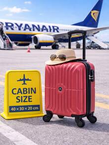حقيبة سفر صغيرة محمولة من شركة Ryanair، أبعادها 40 * 30 * 20 سم، مصنوعة من مادة ABS، مزودة بعجلات قابلة للفصل. - عنابي اللون - مشاهدة 1