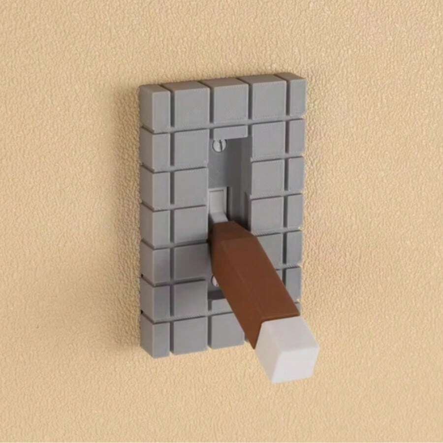 3D Printed Decorative Switch Plate Cover, Flip-Top Style, Suitable For Standard Toggle Switch, Size: 4.5 X 2.83 X 0.5 Inches, Decor For Game Room