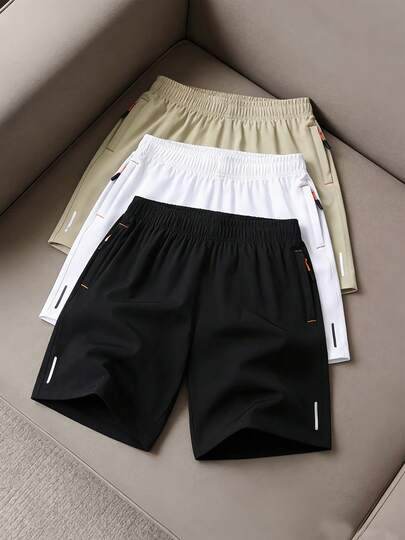 Women's Summer Sports Shorts With Zipper Pockets - Lightweight Breathable Fabric, Suitable For Running, Outdoor, Vacation And Casual Wear