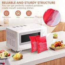 1pc Reusable Microwave Potato Cooking Bag, Multi-Layer Structure, Fast And Convenient, Suitable For Potatoes, Corn And Various Ingredients, Non-Electric And Battery-Free, Practical Cookware For Kitchen, Essential For Household Cooking, Ideal For Renters, Slouchy People, And Food Lovers, Practical Housewarming Or Holiday Gift - Multicolor - View 6