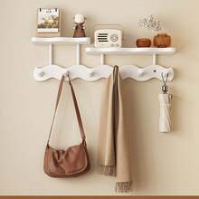 Strong Load-Bearing Hook Rack, Easy Installation, Space-Saving, Practical Home Storage, Over-The-Door Hanger, Wall-Mounted Hook For Bedroom, Living Room, Entryway, Coat Rack - Multicolor - View 8