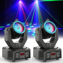 U'King 30W Mini Moving Head Light With RGB Halo , LED Stage Lighting  – Dot Beam/Pattern/Starry Sky Effects , DJ Light With Sound Activated,DMX-512 Control For DJ Disco Live Show Club Dance Party Wedding Bar Theater Christmas Lights - US A Type Plug(110-127V) - View 2