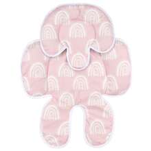 1pc Reversible Mesh Stroller Pad, Baby Carriage Seat Cushion, Infant Swing Chair Support Pad - Pink - View 3