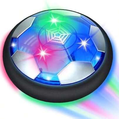 1 Stück Kinder Schwebe-Fußball Spielzeug, bunte LED-Beleuchtung & weiche Schaumstoff-Polsterung, schwebender Fußball, geeignet für Innen- und Außenbereich für Jungen & Mädchen