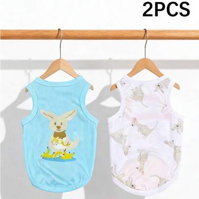 LUCKIE PAW Bộ 2 áo khoác cho thú cưng in hình chuột túi, chống bọ chét và giảm rụng lông, giữ ấm và thoáng khí, phù hợp cho chó nhỏ và lớn, dùng trong nhà và ngoài trời.