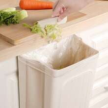 1 pieza Cubo de basura plegable de cocina, caja de almacenamiento de basura colgante de gabinete, cubo de basura de gran diámetro grueso sin necesidad de agacharse - Multicolor - Ver 4