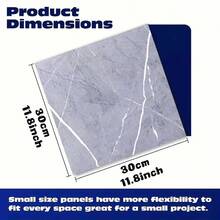 15/30 piezas Pegatinas autoadhesivas de mármol falso para piso, acabado mate, impermeables, antideslizantes, adecuadas para cocina, baño, sala de estar, papel tapiz de PVC, para renovación del hogar, decoración de pared y piso, decoración de piso de baño - Multicolor - Ver 5