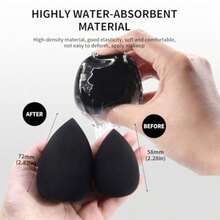 49 Piece Brochas para Maquillaje Profesional con Bolsa Set de Herramientas Maquillaje Multifuncional Kabuki Sintético Rubor Polvo Base para Viajes y Uso Diario Negro Plata - Negro Plata - Ver 5