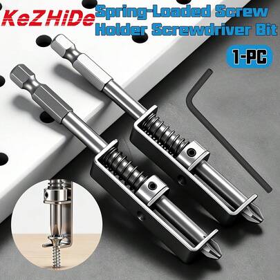 Kẹp tua vít lò xo (1 chiếc), được thiết kế với kẹp lò xo để tránh rơi, tiện dụng khi sử dụng bằng một tay với cơ chế khóa.