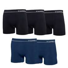 Kit 5 Cuecas Boxer Daily Torp Sem Costura - 8014/8015 - Preto / Azul noite - Visão 2