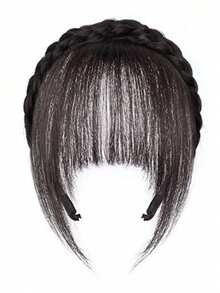 Tóc giả dạng băng đô tết bím 8,6 inch có mái và tóc mai, được làm từ sợi polyester. Dễ đeo, che phủ tóc bạc một cách hoàn hảo, mang lại vẻ ngoài tự nhiên và xinh đẹp, phù hợp để đeo trong nhiều dịp khác nhau. - Nhiều màu - Xem 12