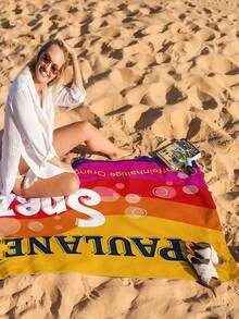 1 buah Handuk Pantai Cepat Kering Paulaner Spezi 70.1x139.95 Cm - Motif Pantai Tropis, Daya Serap Tinggi, Dapat Dicuci dengan Mesin, Cocok untuk Perjalanan, Kolam Renang, Gym, Yoga, Spa & Hotel, Aksesori Yoga, Aksesori dengan Huruf Tebal - Beraneka warna - View 8