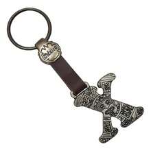 Metal Keychain With Engraved Initial And  Calendar - Handmade Gift Of Mexican Heritage - 字母 X - 查看 3