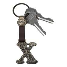 Metal Keychain With Engraved Initial And  Calendar - Handmade Gift Of Mexican Heritage - 字母 X - 查看 5