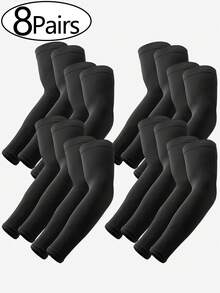 8 đôi ống tay chống nắng tia cực tím dành cho nam và nữ, ống tay nén thoáng khí chống nắng - Thể thao - Tập luyện - Che hình xăm - Nhiều màu - Xem 1