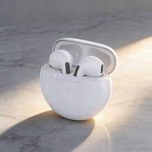 New TWS True Wireless Bluetooth Earphones With Microphone, 9D Stereo Pro6 Earbuds, Suitable For Smartphones Headphones Gift - View 1