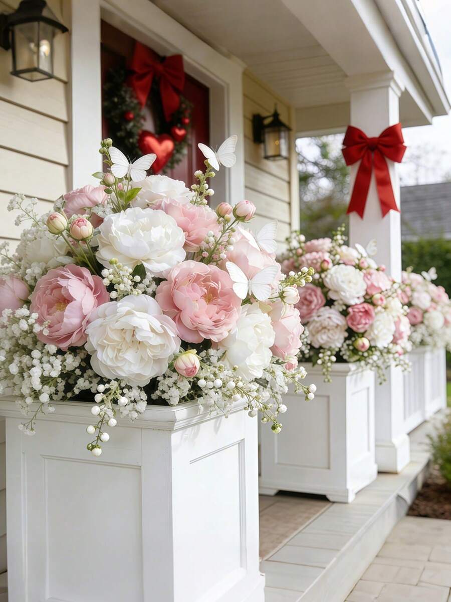 22pcs Artificial Peony Flowers With Stems, Baby's Breath Artificial Flowers, Suitable For Wedding Party Decor, Cake Decor, Home Living Room Dining Table Decor, Fake Plants, Autumn Decor, Room Decor, Desk Decor, Garden Decor, Home Decor, Back To School Supplies - Multicolor - View 1
