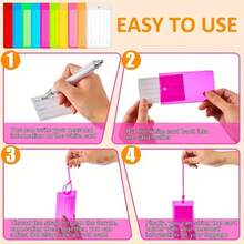 1Pc/2/4/6/8/10/12/15/20Pcs Luggage Tags, PVC Travel Bag ID Tags, Essential Airplane Travel Accessories, Suitcase Enhancement Gear - View 11