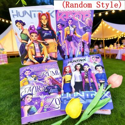 1套2026新款韩国女团A5笔记本文具套装 | 生日派对纪念品、学生最爱笔记本、少女日记本、高品质笔记本、惊喜文具礼物、实用学生用品（款式随机）