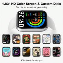 Faweio Smart Watch For Men Women With Bluetooth Call, Alexa Built-In, 1.83" Smartwatch, 100+ Sport Modes Activity Trackers IP68 Waterproof, Fitness Watch Compatible With Android IOS - 查看 5
