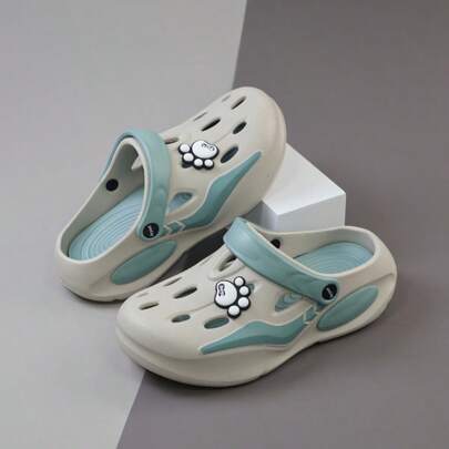 Men's Casual Slip-On Sandals, Colorblock Design, Comfortable Breathable EVA Sole, Suitable For Indoor And Outdoor Wear