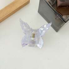 1个醋酸纤维材质的6厘米蝴蝶发爪夹，渐变鲨鱼齿设计，甜美马尾夹，适合女性和女孩日常佩戴，夏季服装发夹，沙滩配饰 - 彩色 - 查看 12