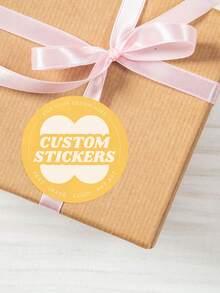 1/60/120/240 Pcs Customized Round Stickers - Personalized Design Stickers, Customized Thank You Labels, Customized Logo Stickers, No Ironing Required, Perfect For Gift Packaging, Party Decoration, Birthday Party Styling, Journaling, Office Organization, Home Decor, Business Promotion - Multicolor 1 - View 5