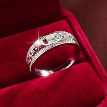 1 chiếc nhẫn nữ thiết kế khóa kéo đính đá Cubic Zirconia. - Nhiều màu - Xem 4